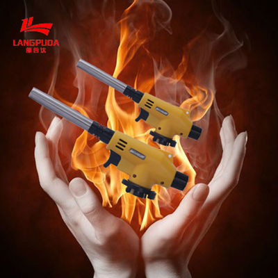 Cuisine jaune noire de 150mm faisant cuire la torche, torche culinaire de butane
