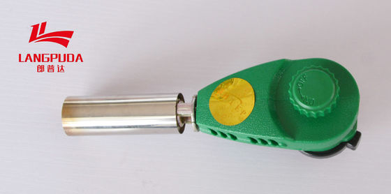 Brûleur manuel de torche de gaz de cassette du commutateur 16cm de bouton