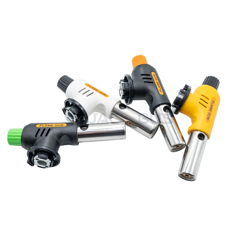 Auto-allumage Camping Gas Blow Torch avec 1300 degrés de flamme bleu rouge couleur Blister Carton d'emballage