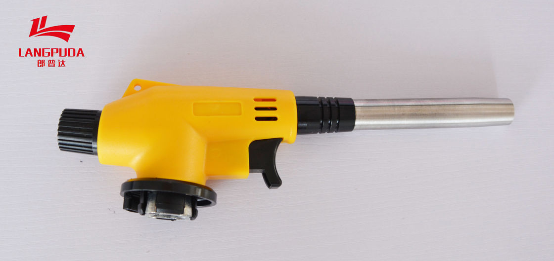 Arme à feu en laiton portative de torche de gaz de 200mm, lampe à souder campante extérieure de gaz